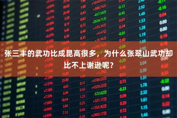 张三丰的武功比成昆高很多，为什么张翠山武功却比不上谢逊呢？